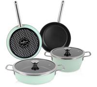 Batterie de Cuisine à Induction 6 Pièces Antiadhésif sans PFOA Design Vintage Magefesa Nordic Verde Vert