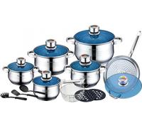 Batterie de cuisine acier inoxydable - 18 pièces