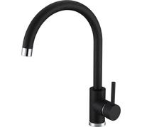 Batterie de cuisine Alveus Kati G 91, finition composite, robinet pivotant haut, cartouche en céramique, noir