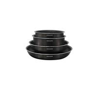 Batterie De Cuisine 5 Pièces Poignée Amovible Arthur Martin Am-3964 - Aluminium Noir Brillant - Compatible Tous Feux Dont Induction