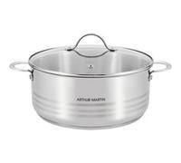 Batterie de cuisine ARTHUR MARTIN Marmite 28*12cm avec couvercle 7L AM284 Gris