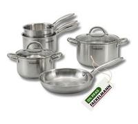 Batterie de cuisine avec 1 poêle de cuisson 20 cm 2 casseroles 14/18 cm et 2 faitouts 20/24 cm sans PFAS Fackelmann Vita3