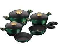 Berlinger Haus Emerald Collection Lot de 10 ustensiles de cuisine en acier inoxydable émaillé BH/6065 18/8