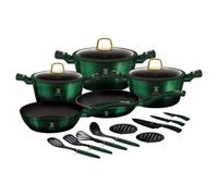 Cuisson Berlinger Haus ensemble de casseroles et accessoires 17 El. Emerald BH7043