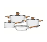 Batterie De Cuisine Brava. 4 Pcs, Inox & Bakélite
