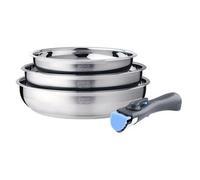 Arthur Martin - Batterie De Cuisine De 3 Poeles 20-24-26cm + 1 Poignée