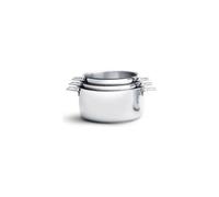 De Buyer - Lot de 3 casseroles en inox MILADY TWISTY amovibles - Diamètre 16/18/20 cm -, Argenté