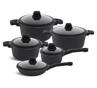 Batterie de cuisine de luxe 10 pièces en aluminium forgé