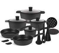 Batterie de cuisine de luxe 15 pièces en aluminium forgé