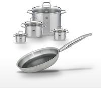 Batterie de cuisine Ensemble de casseroles et poêles poêle 28 cm faitouts 12/14 cm et 20/26 cm Elo Collection Relief Solution Citrin