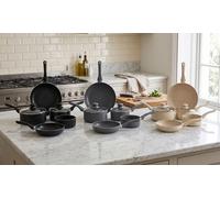 Batterie de cuisine Herzberg 7 pièces compatible tous feux : Beige