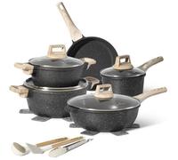 Just Perfecto Batterie de cuisine JL-778 14 pièces en granit Noir