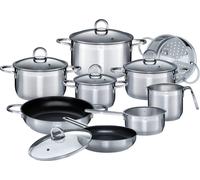 Batterie de Cuisine Induction GSW ALARA, Acier Inoxydable 18/10, 14 Pièces