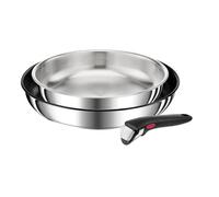 TEFAL Set de 3 pièces, poêles à frire 24/28 cm, poignée, induction,