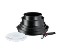 Batterie de cuisine INGENIO BLACK STONE L3998802, set de 8 pc, noir, aluminium, Tefal