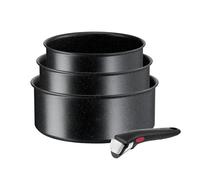 Batterie de cuisine INGENIO BLACK STONE L3998902, set de 4, noir, aluminium, Tefal