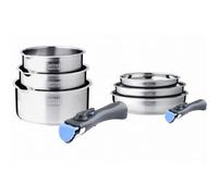 Batterie de cuisine inox 8 pièces avec 2 manches amovibles Arthur Martin AM2687
