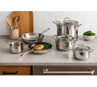 Batterie de Cuisine Inox Cosy & Trendy Classic, 11 Pièces, Tous Feux Dont Induction, Faitouts 16-20-24 cm, Poêles 28-24 cm