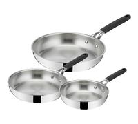 Lagostina Batterie de cuisine Esperta 3 poêles Triply 20/24/28 cm