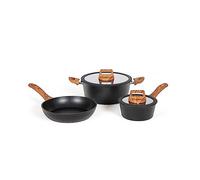 LIVOO Batterie de cuisine MEP147 – Aluminium antiadhésif, Induction, 5 pièces