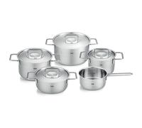 Batterie de cuisine PURE, couvercles de marmite en acier inoxidable, set de 5 pc, argent, acier inoxidable, Fissler