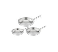 Tefal - Duetto On Batterie de 3 poêles 20 24 et - 28 cm - Inox | Batterie de cuisine inox pour saisir viandes et légumes - Base épaisse pour cuisson homogène - Poignées ergonomiques