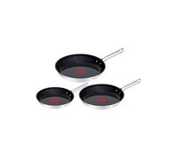 Tefal - Duetto On Batterie de 3 poêles 20 24 et - Antiadhésif - 28 cm | Batterie de cuisine céramique antiadhésif pour saisir et dorer - Compatible tous feux avec indicateur de chaleur intégré