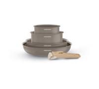 Batterie de cuisine - Tous feux dont induction - ARTHUR MARTIN - AM9192 - Aluminium revêtement céramique - 5 pièces - Taupe
