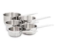 Baumalu Batterie de Cuisine en Acier Inoxydable 5 Pièces, 12 à 20 cm, Compatible Tous Feux Dont Induction, Gris