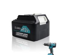 Batterie de rechange 12 V 5000 mAh compatible avec batterie Makita 12 V BL1041B BL1040B BL1016 BL1020B BL1021B
