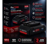Batterie de rechange 18 V 6,0 Ah compatible avec Bosch Professional ProCORE 18 V – Batterie Li-Ion haute performance de rechange pour les séries GBA et ProCORE, avec indicateur LED