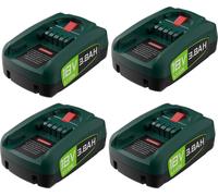 Batterie de rechange - 18 V Li-Ion - 3800 mAh - lot de 4 - cellules 18650 - pour outils électriques et appareils de jardinage - rose