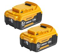 Batterie de Rechange 18V 5.5Ah pour DeWalt DCB200 DCB201 DCB203 DCB204 DCB206 DCB207 Compatible avec Les Outils électriques XR