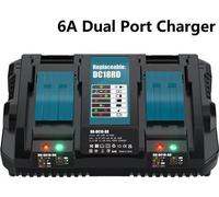 Batterie de rechange 18V pour Makita LXT, Li-Ion 9Ah, compatible avec BL1830B/BL1840B/BL1860, couleur or, chargeur 6A inclus
