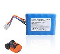 Batterie de Rechange 3600mAh Compatible avec Worx Landroid S300, S 390m2, S Basic, S300i, S450i, S500i, S700i, WR106SI, WR102SI, WR105SI, WR115MI, WA3230 Automower 20V