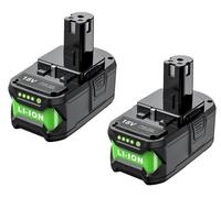 Batterie de rechange, 8,0 Ah/9,0 Ah, 18 V, compatible avec Ryobi, lot de 2 batteries de 8 000 mAh