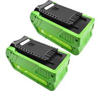 Batterie de rechange, capacité 40 V 6000 mAh, compatible avec les outils GreenWorks 40 V G-MAX, 2 batteries