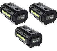 Batterie de rechange, capacité de 6 000 mAh, tension de sortie de 40 V, compatible avec Ryobi, 3 batteries de 6,0 Ah