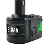 Batterie de rechange, capacité de 9 000 mAh, tension de 18 V, compatible avec Ryobi, 1 pièce 9.0