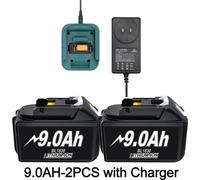 Batterie de rechange compatible Makita, 18V Li-Ion 18650, argent, convient pour BL1830/BL1860/BL1890 LXT400