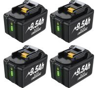 Batterie de rechange compatible Makita, BL1830 18V Li-Ion, 9.5Ah/9500mAh, bleu ciel, convient pour les outils électriques BL1860/BL1890