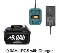 Batterie de rechange compatible Makita LXT 18V, Li-Ion 18650, orange, convient pour BL1830/BL1860/BL1890/LXT400