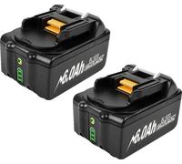Batterie de rechange, haute capacité 9000 mAh, compatible avec plusieurs outils électriques, 2 pièces 6,0 Ah