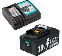 Batterie de rechange pour BL1830, 18V, capacité 7000mAh, 1 pièce 1 chargeur
