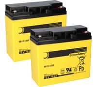 Batterie de rechange pour centrale d'alarme incendie BZK8 BZK20 2 x AGM Batterie 12V 18Ah avec VdS