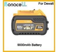 Batterie de rechange pour DeWalt, 20V/60V Li-Ion 21700, 9,0 Ah, compatible avec les outils DCD805, grise