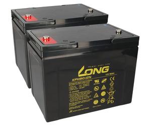 Batterie de rechange pour Invacare Storm 2 2x Kung Long Batterie au plomb KPH80-12N M6 12V 80Ah Longlife