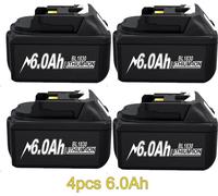 Batterie de rechange pour Makita, 18V 6Ah 18650 Li-Ion, compatible avec BL1830/BL1840/BL1850, rechargeable, bleu ciel