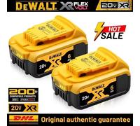 Batterie de remplacement 100% originale 20V 6.0Ah MAX pour outils électriques DeWalt DCB184 DCB181 DCB182 DCB200 20V 5A 6A 18Volt 20v. 20V 4PCS 6Ah