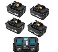 Batterie de remplacement 18 V, capacité 6 Ah, compatible avec Makita BL1830/BL1860, 18 V, lot de 3